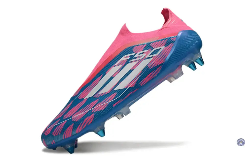 F50 Elite Laceless SG Reemergence - Bleu/Blanc/Rose