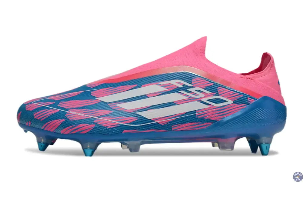 F50 Elite Laceless SG Reemergence - Bleu/Blanc/Rose
