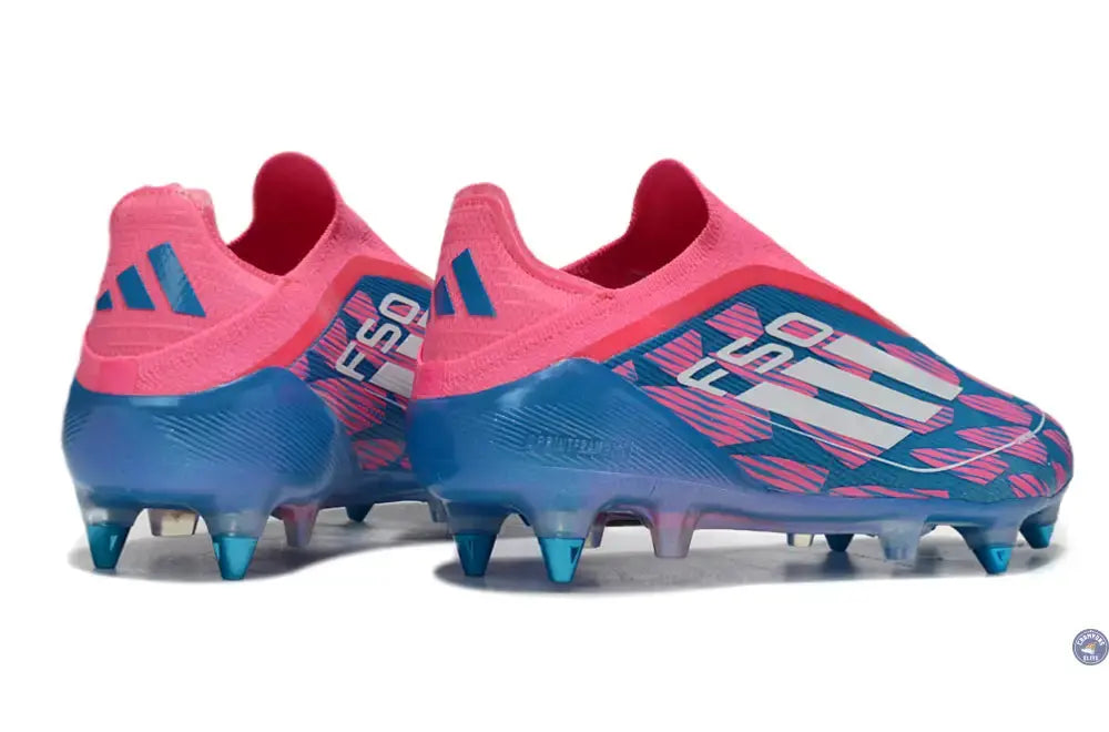 F50 Elite Laceless SG Reemergence - Bleu/Blanc/Rose