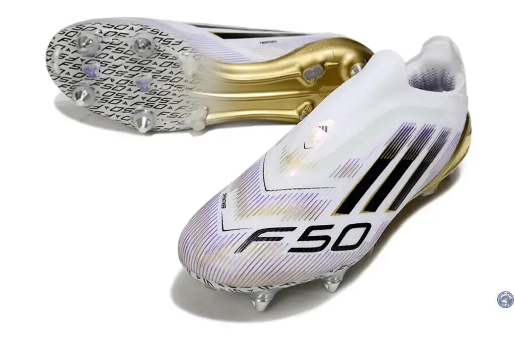 F50 Elite Laceless SG Road to Glory - Blanc/Noir/Doré
