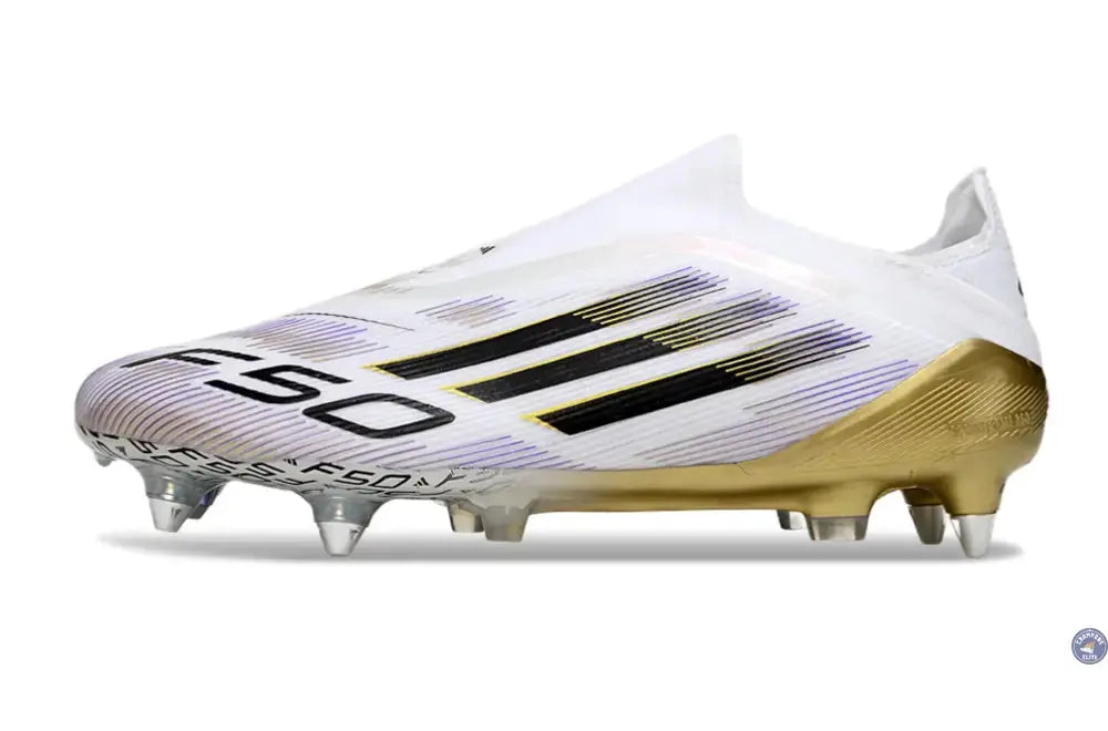 F50 Elite Laceless SG Road to Glory - Blanc/Noir/Doré