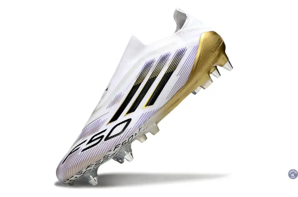 F50 Elite Laceless SG Road to Glory - Blanc/Noir/Doré
