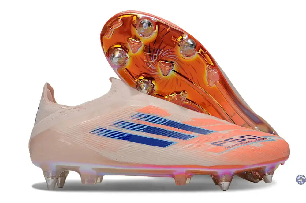 F50 Elite Laceless SG Spark Fusion - Beige/Orange/Bleu