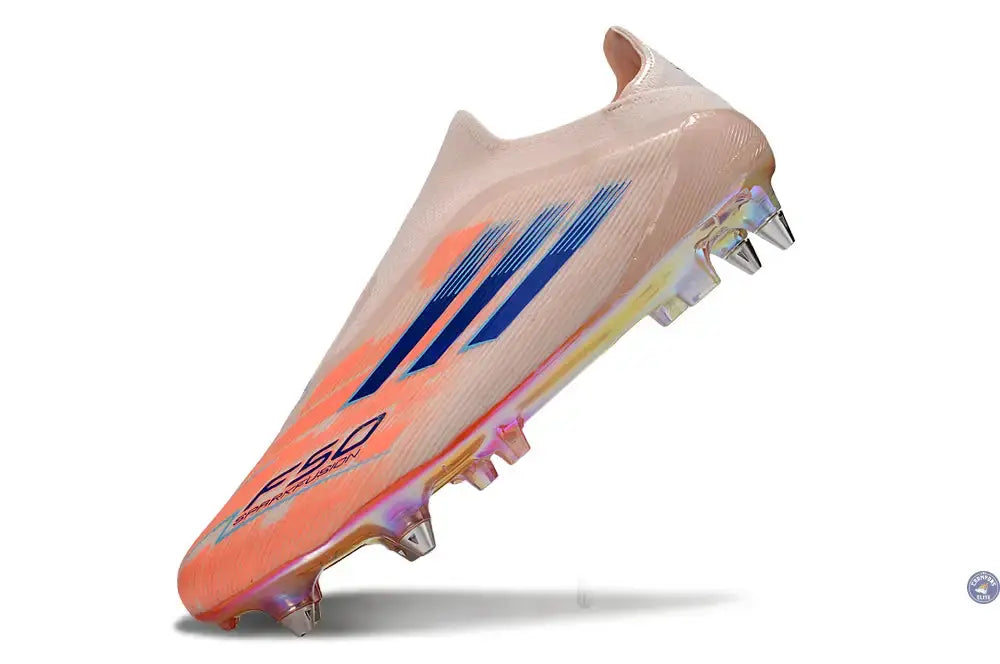 F50 Elite Laceless SG Spark Fusion - Beige/Orange/Bleu