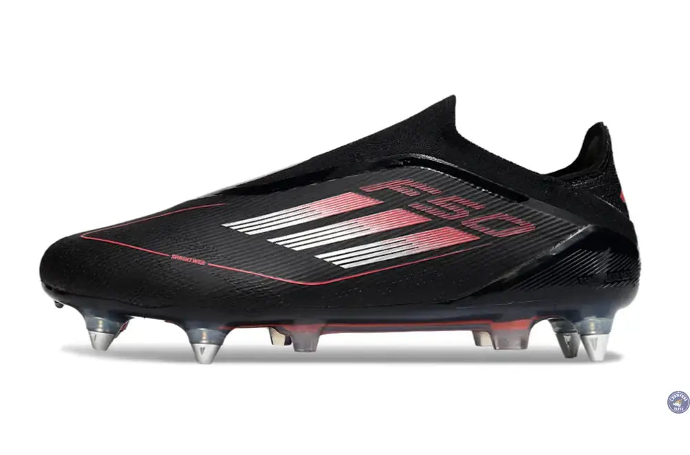 F50 Elite Laceless SG Stealth Victory - Noir/Argenté/Lucid Red