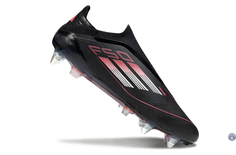 F50 Elite Laceless SG Stealth Victory - Noir/Argenté/Lucid Red