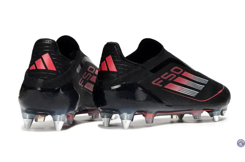 F50 Elite Laceless SG Stealth Victory - Noir/Argenté/Lucid Red