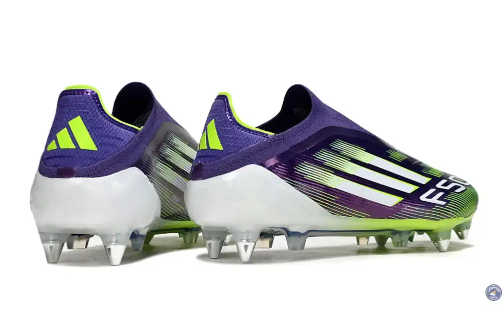 F50 Elite Laceless SG - Violet/Jaune Fluo/Blanc
