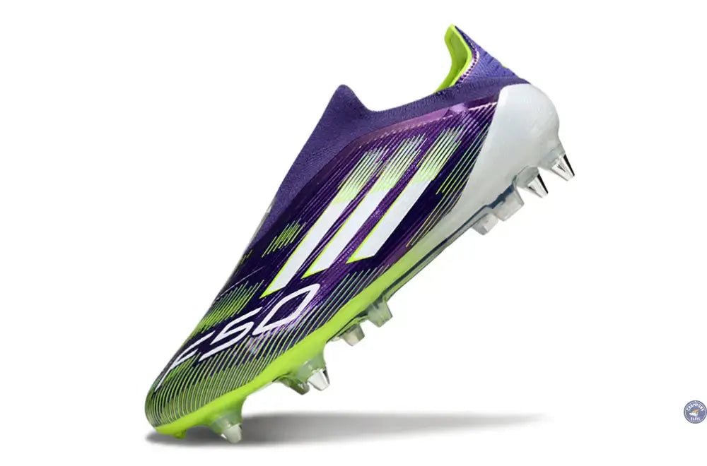 F50 Elite Laceless SG - Violet/Jaune Fluo/Blanc