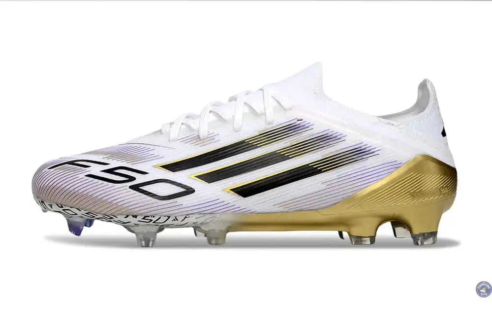 F50 Elite Lacets FG Road to Glory - Blanc/Noir/Doré