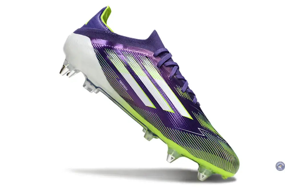 F50 Elite Lacets SG - Violet/Jaune Fluo/Blanc