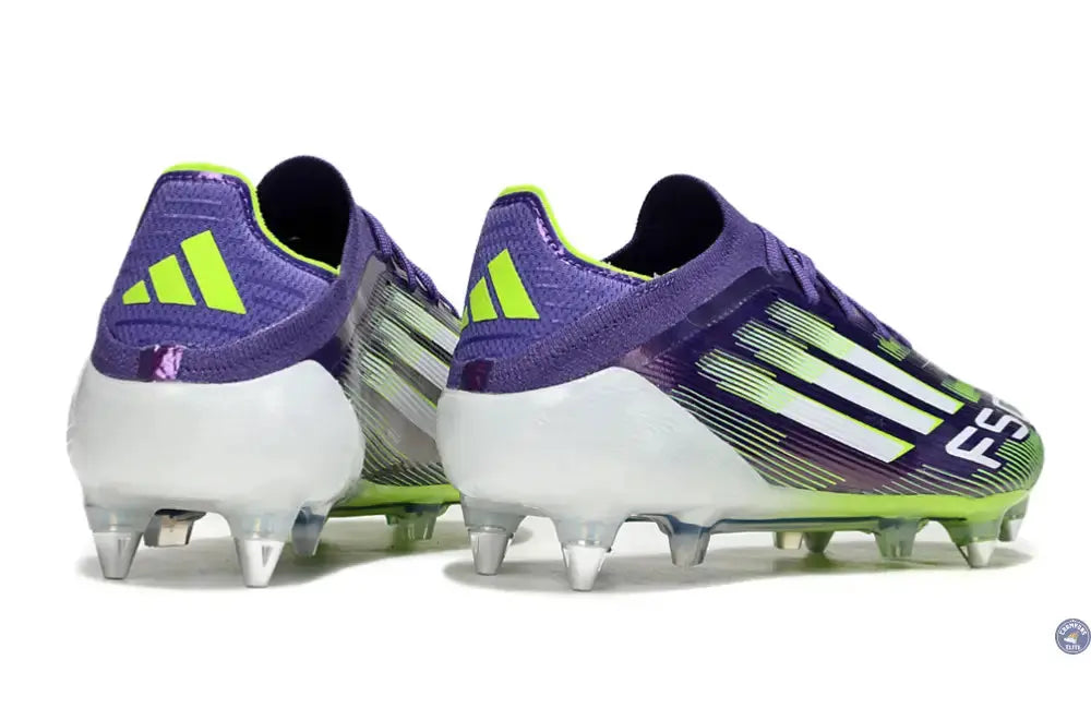 F50 Elite Lacets SG - Violet/Jaune Fluo/Blanc