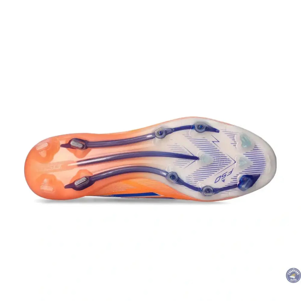 F50 Laceless Elite FG Coral Blaze - Orange/Bleu
