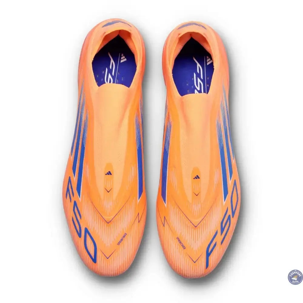 F50 Laceless Elite FG Coral Blaze - Orange/Bleu