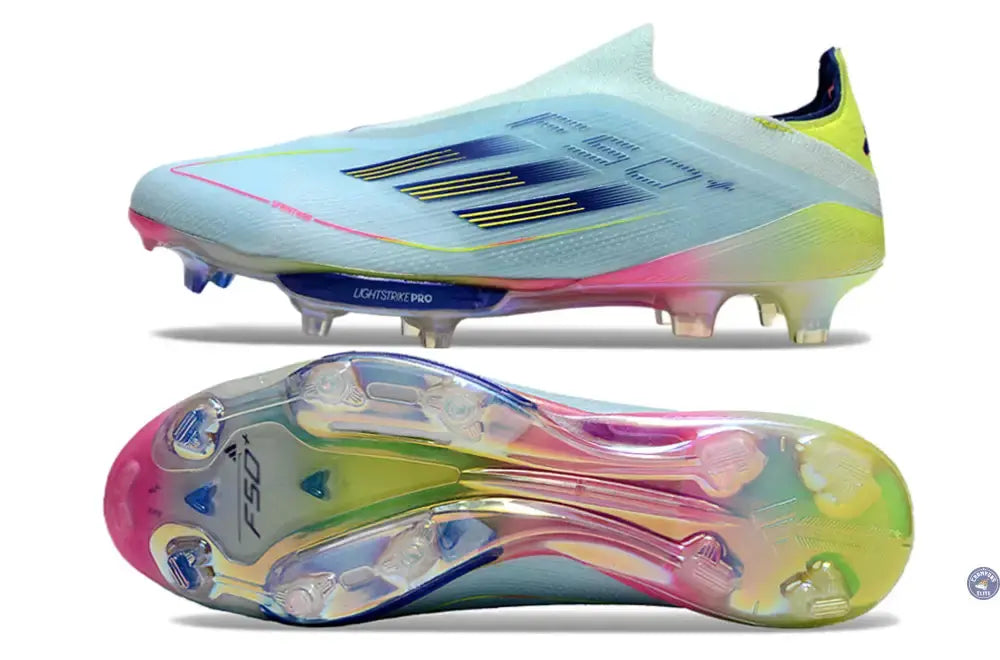 F50 + Laceless FG Stellar Icon - Almost Blue/Bleu/Jaune
