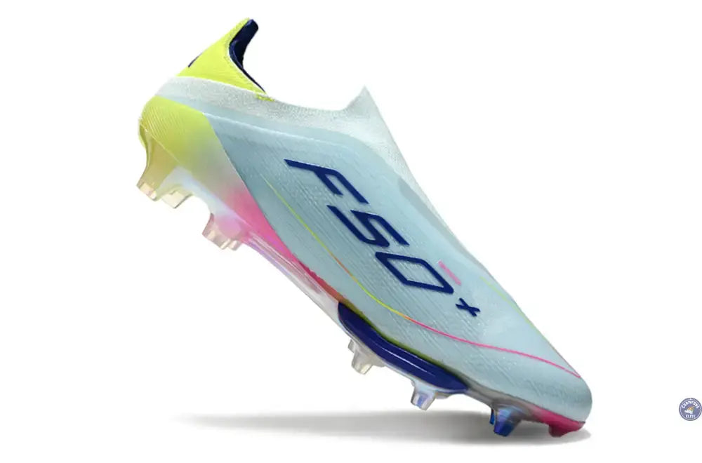 F50 + Laceless FG Stellar Icon - Almost Blue/Bleu/Jaune