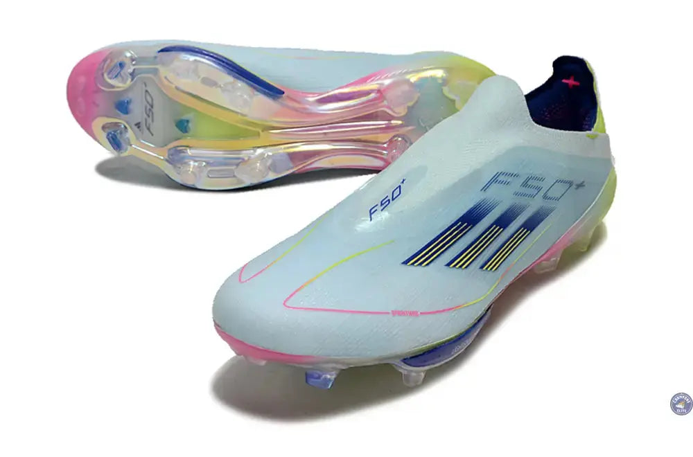 F50 + Laceless FG Stellar Icon - Almost Blue/Bleu/Jaune