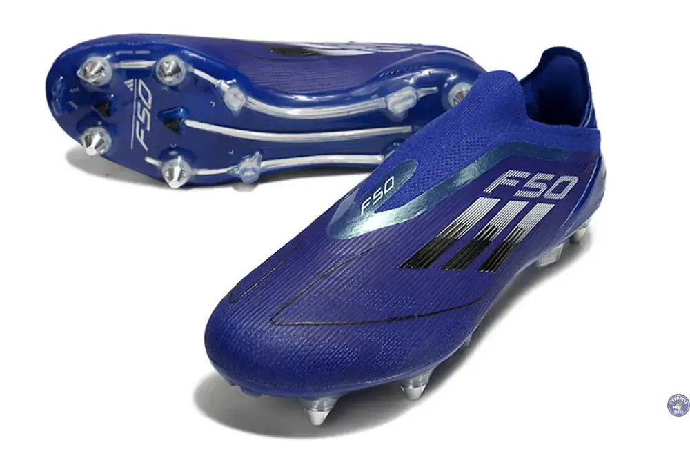 F50 Laceless SG - Bleu/Argenté/Blanc