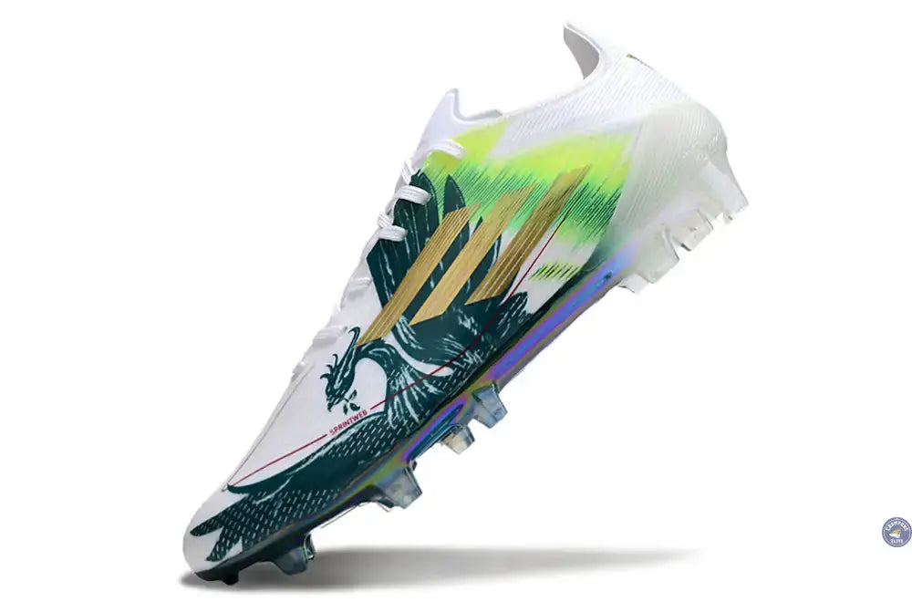 F50 Languette Spécial Mohamed Salah FG - Blanc/Vert/Doré