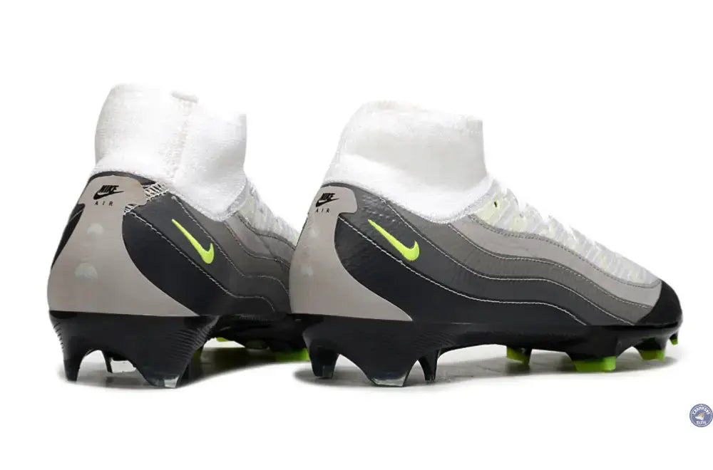 MERCURIAL SUPERFLY 10 X AIR MAX 95 ELITE FG - NOIR/JAUNE/GRIS/LIGHT GRAPHITE ÉDITION LIMITÉE