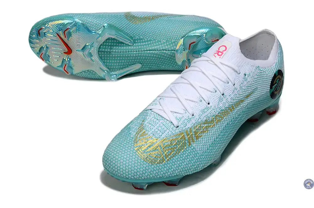 Mercurial Vapor 12 FG Chapter 6 Edição Especial - Vert Turquoise/Blanc/Doré ÉDITION LIMITÉE