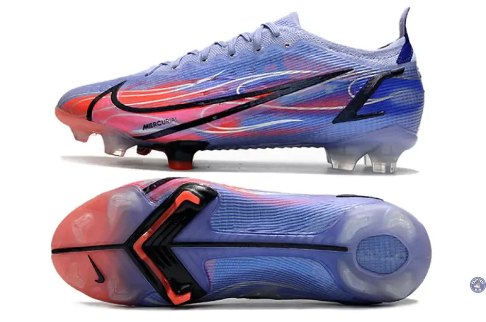 MERCURIAL VAPOR 14 ELITE FG KM FLAMES - VIOLET/ARGENTÉ