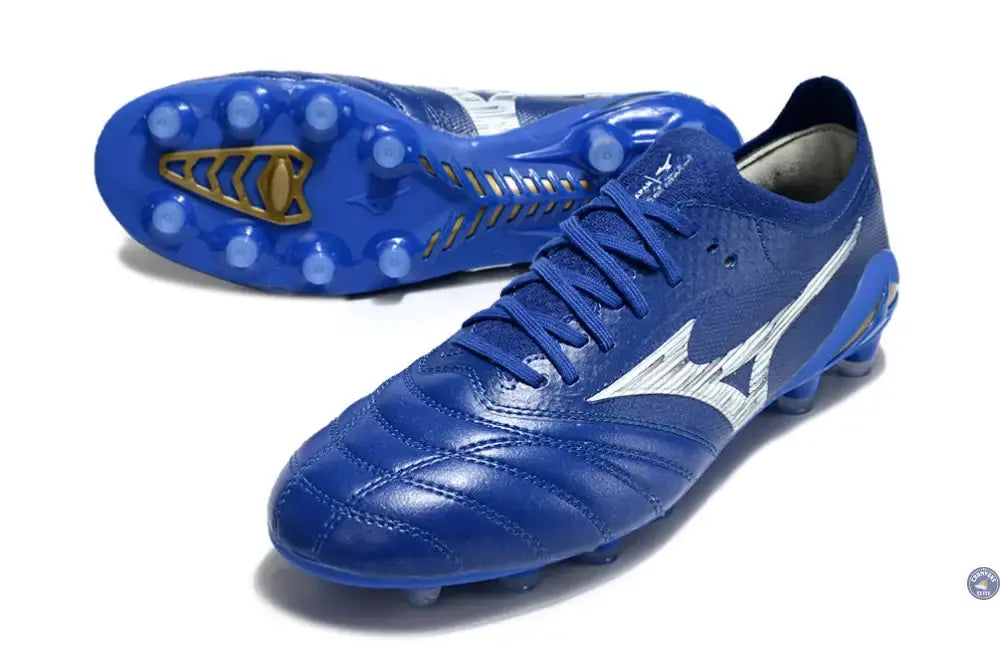 Morelia Neo 4 Elite FG/AG - Bleu/Blanc/Doré
