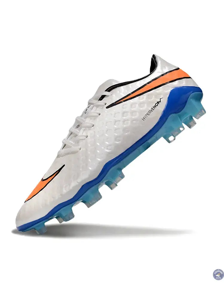 New Hypervenom Phantom 1 FG - Blanc/Bleu/Orange