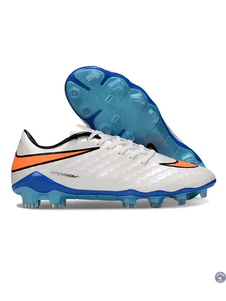 New Hypervenom Phantom 1 FG - Blanc/Bleu/Orange