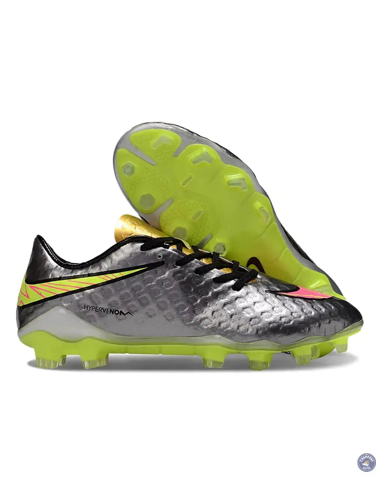 New Hypervenom Phantom 1 FG - Sølv/Guld/Neon