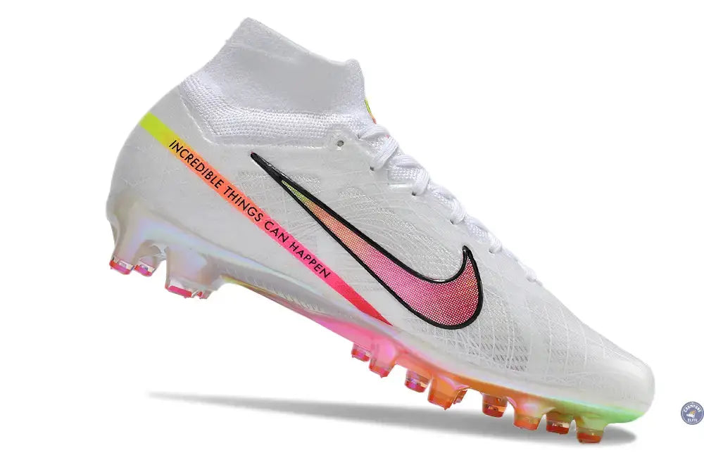 Nike Air Zoom Mercurial Superfly 9 AG x Marcus Rashford - Blanc/Rose/Jaune/Orange