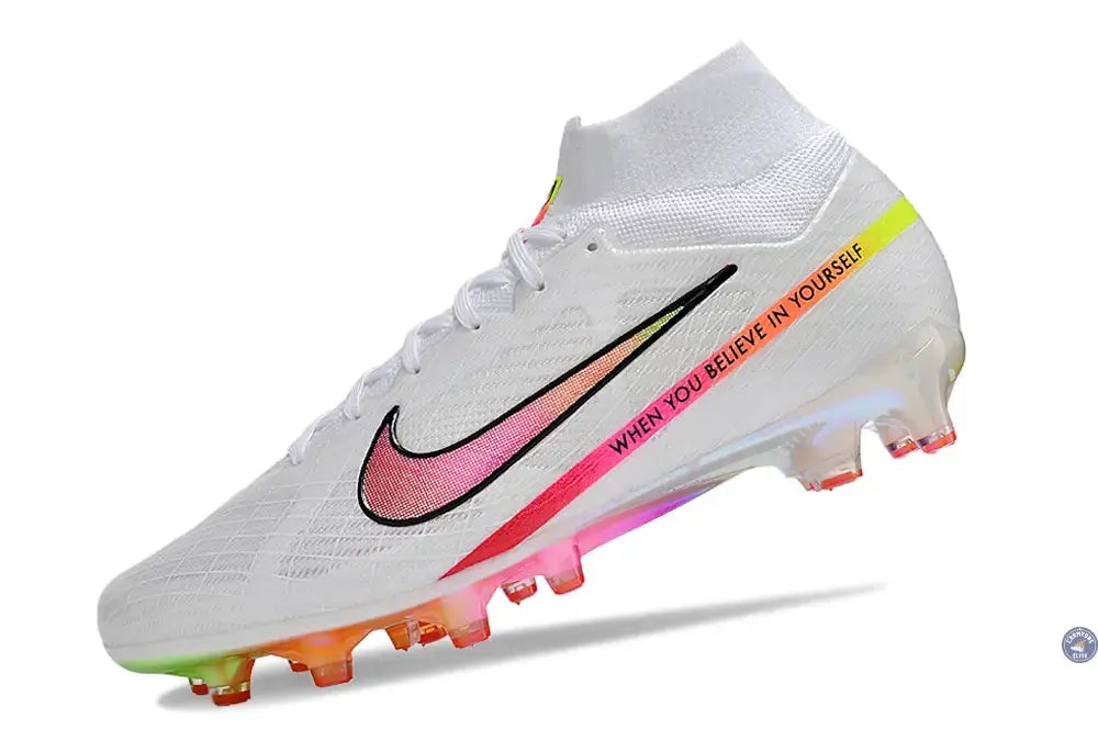 Nike Air Zoom Mercurial Superfly 9 AG x Marcus Rashford - Blanc/Rose/Jaune/Orange