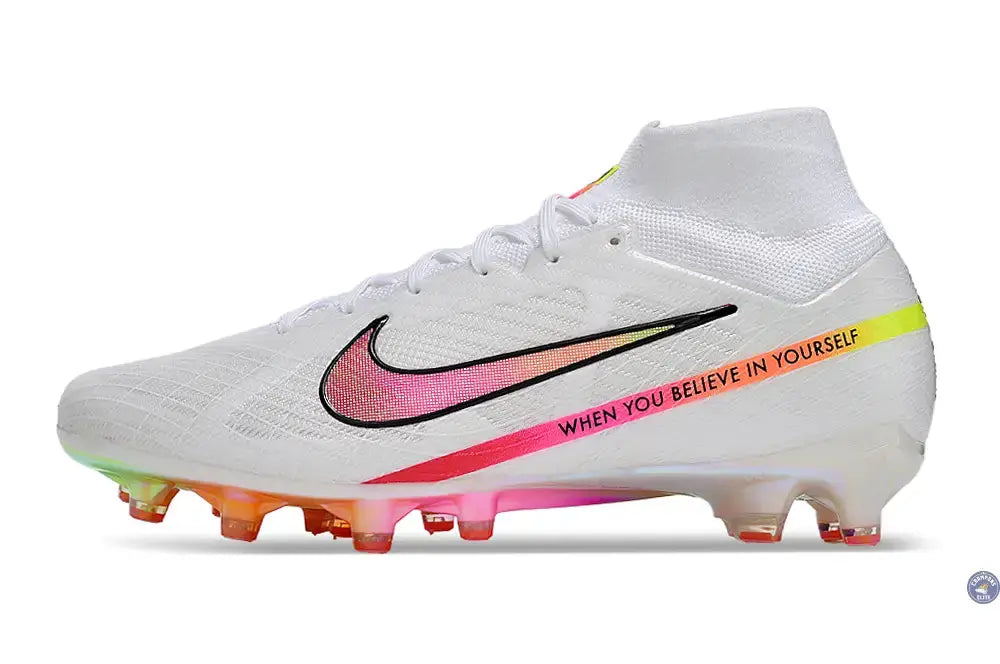 Nike Air Zoom Mercurial Superfly 9 AG x Marcus Rashford - Blanc/Rose/Jaune/Orange