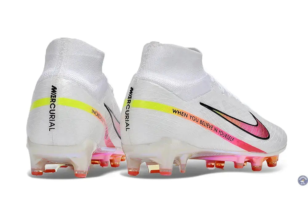 Nike Air Zoom Mercurial Superfly 9 AG x Marcus Rashford - Blanc/Rose/Jaune/Orange
