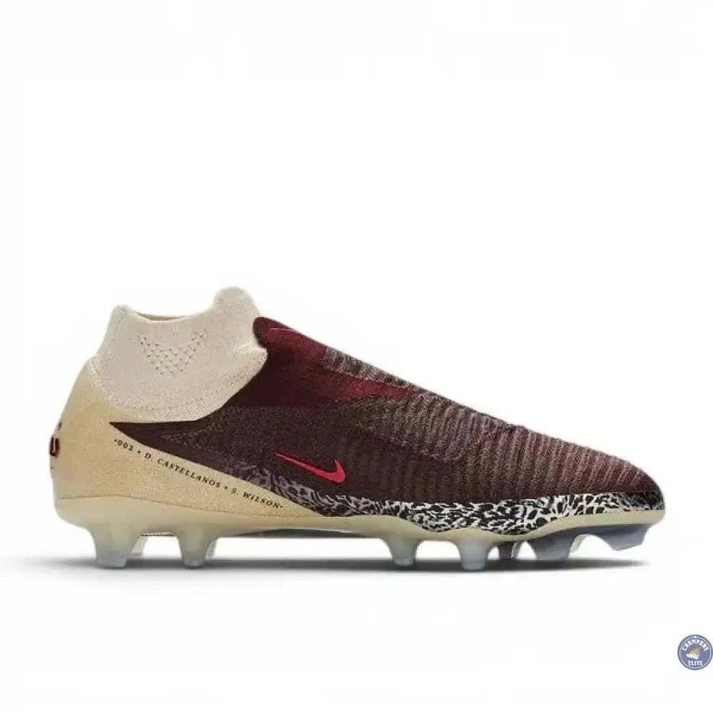 Nike Phantom 6 Elite High Cut FG United - Bordeaux/Universal Red/Gris