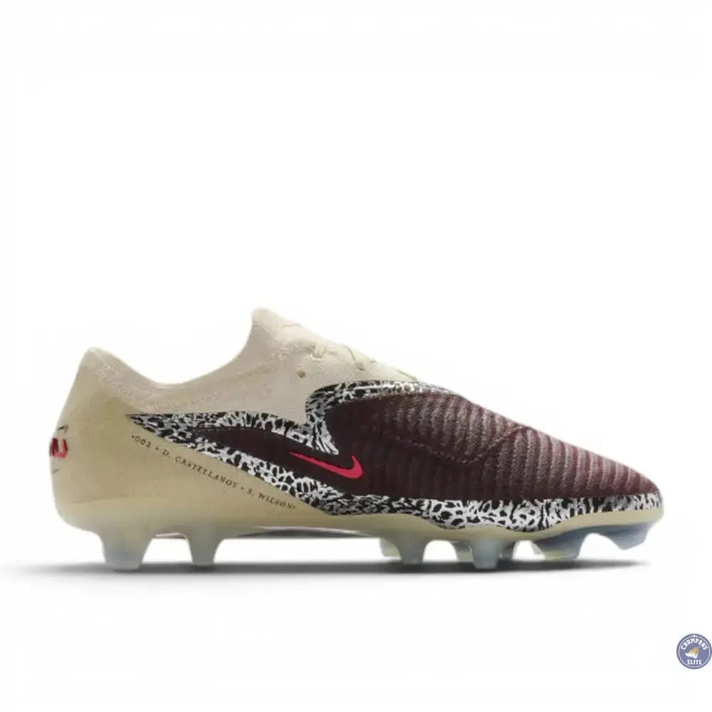 Nike Phantom 6 Elite Low Cut FG United - Bordeaux/Universal Red/Gris
