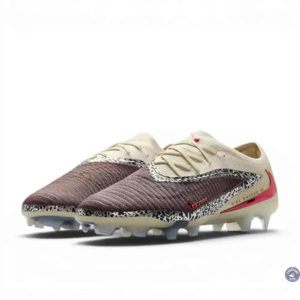 Nike Phantom 6 Elite Low Cut FG United - Bordeaux/Universal Red/Gris
