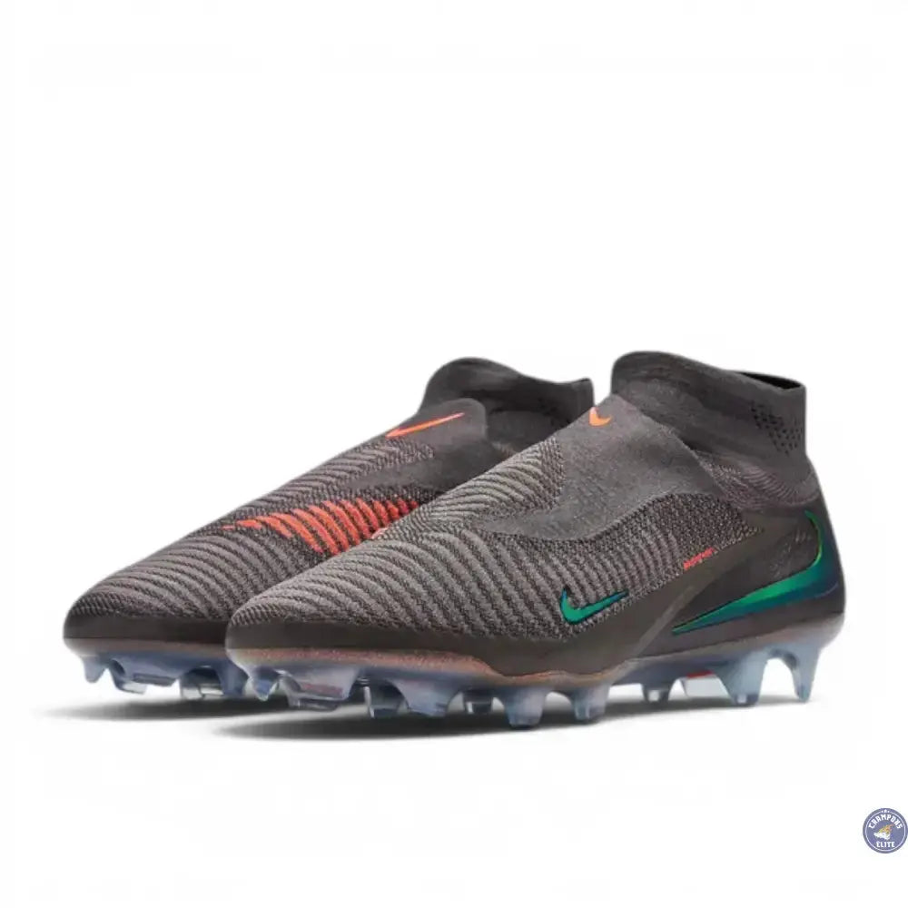 Nike Phantom 6 High Elite FG Heat-Up - Cendre Moy/Or Ambré/Noir