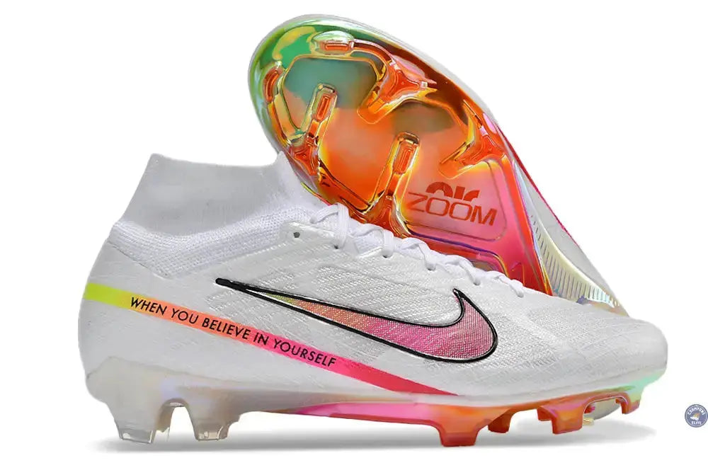 Nike Superfly 9 Elite FG x Marcus Rashford Blanc/Rose
