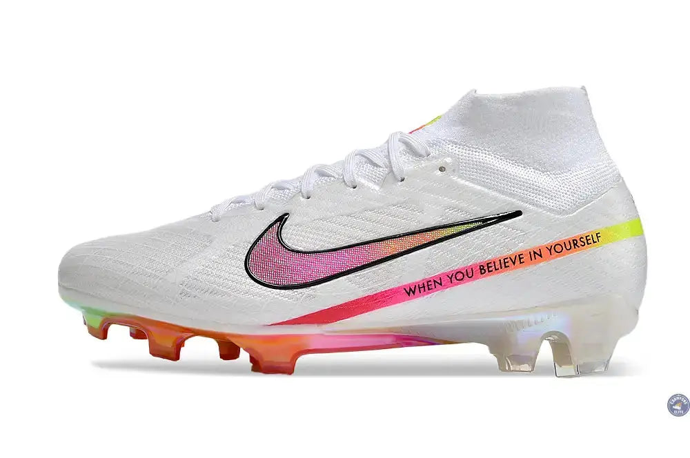 Nike Superfly 9 Elite FG x Marcus Rashford Blanc/Rose
