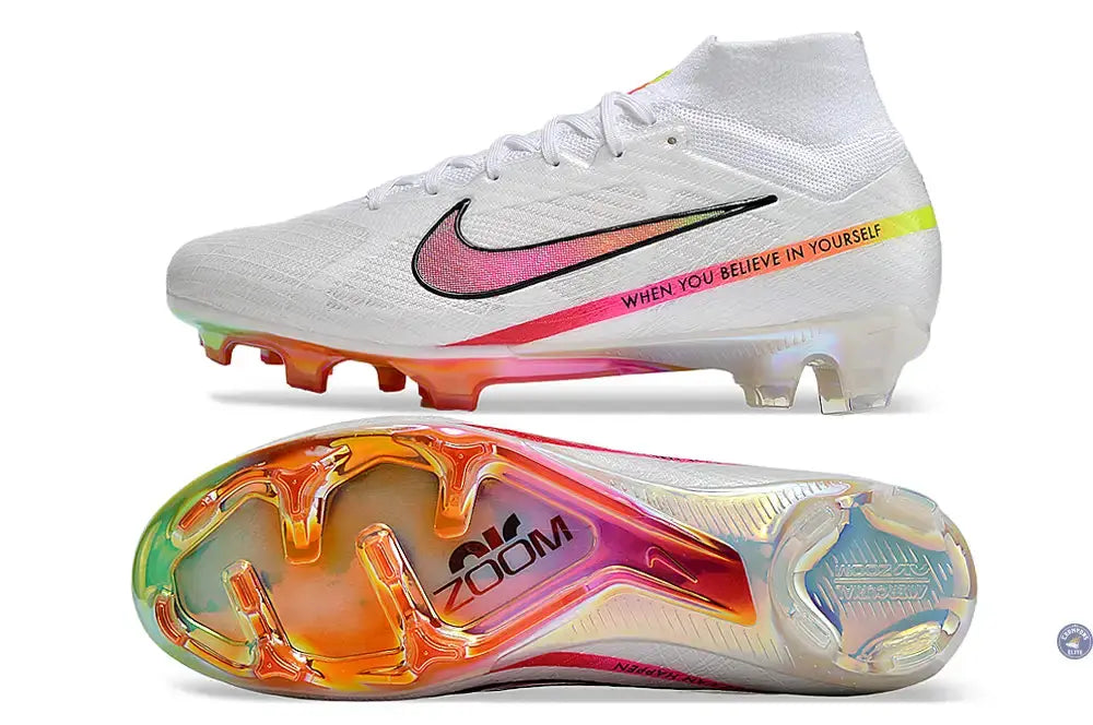 Nike Superfly 9 Elite FG x Marcus Rashford Blanc/Rose