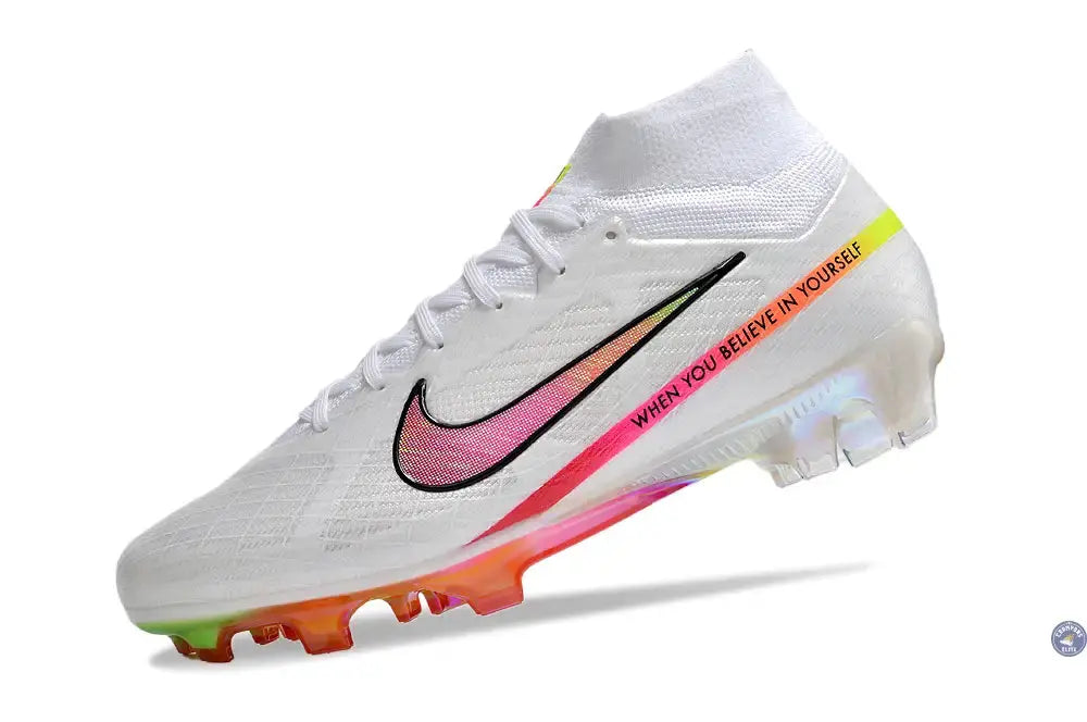 Nike Superfly 9 Elite FG x Marcus Rashford Blanc/Rose