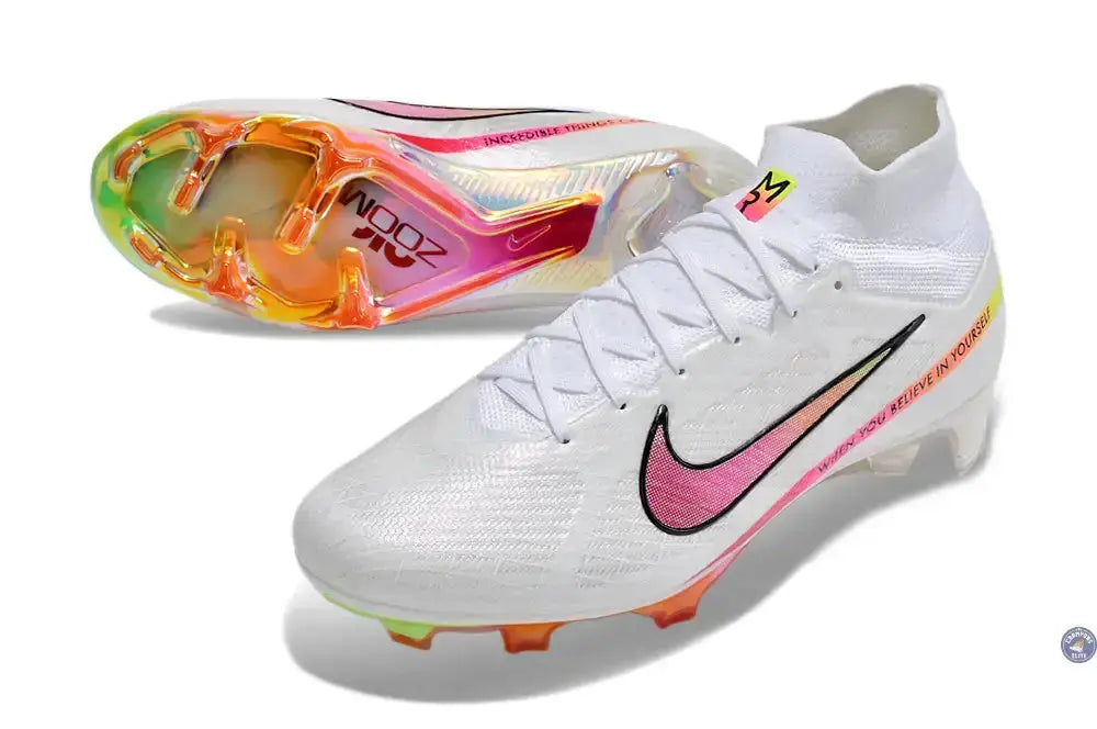 Nike Superfly 9 Elite FG x Marcus Rashford Blanc/Rose