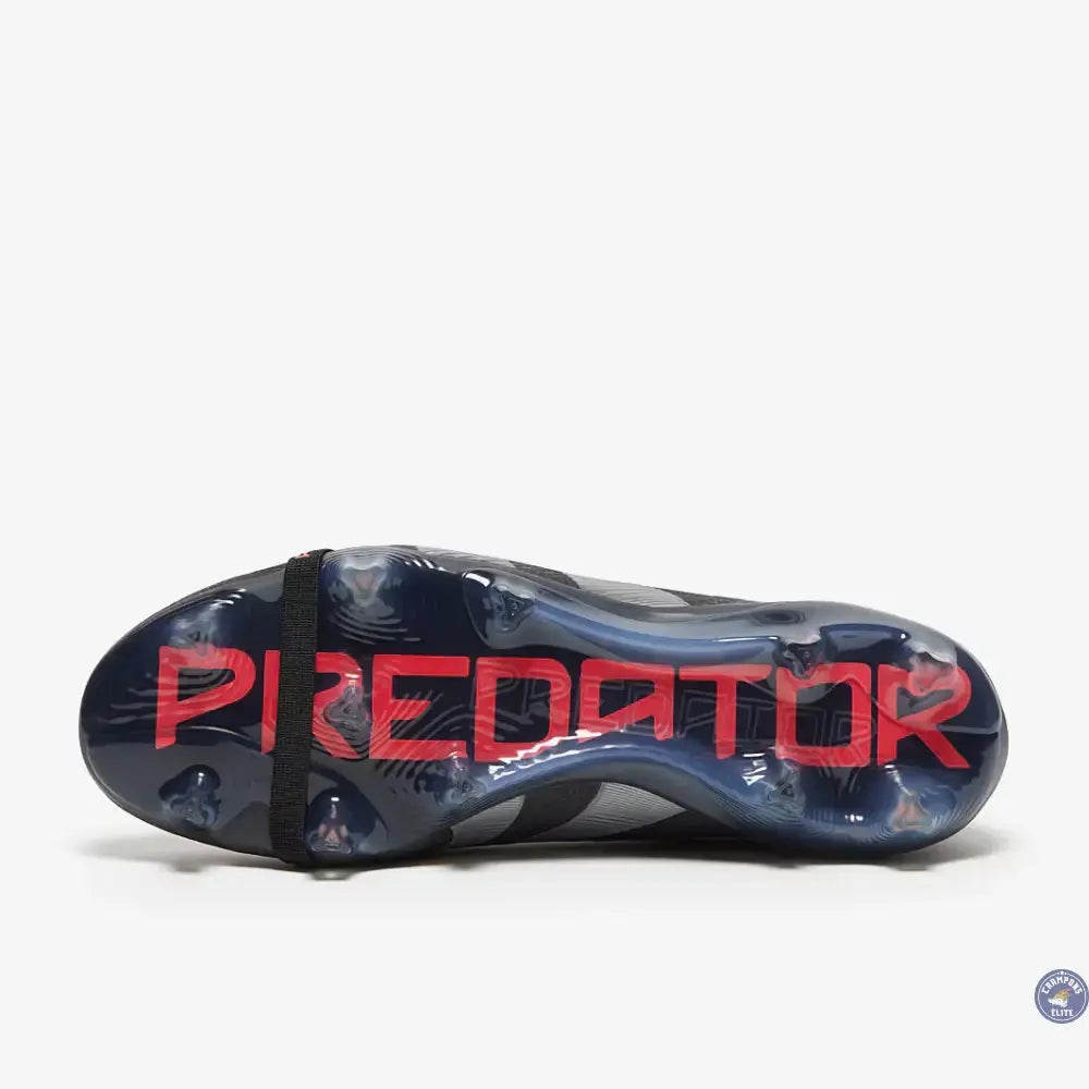 Predator 25 Elite Fold-over Tongue FG Stealth Victory - Noir/Gris/Lucid Red