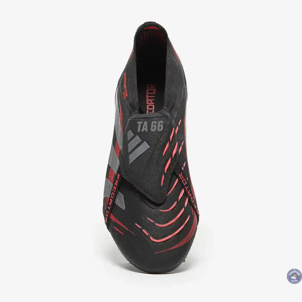Predator 25 Elite Fold-over Tongue FG Stealth Victory - Noir/Gris/Lucid Red