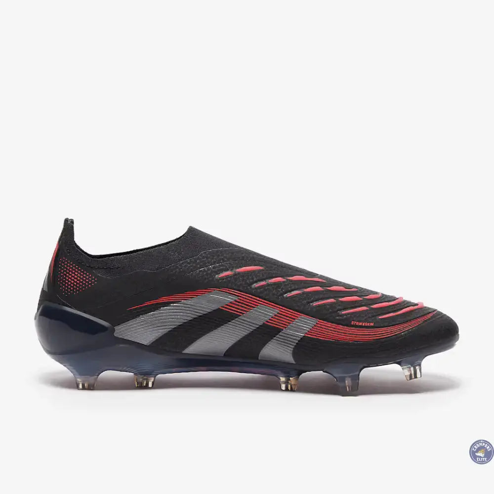 Predator 25 Elite Laceless FG Stealth Victory - Noir/Gris/Lucid Red