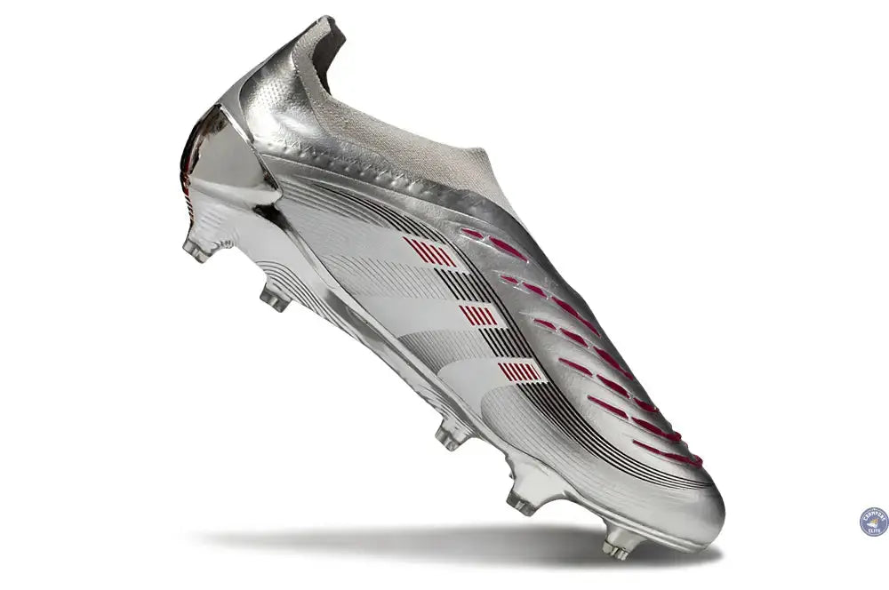 Predator 25 Laceless FG Bellingham - Argent/Bordeaux