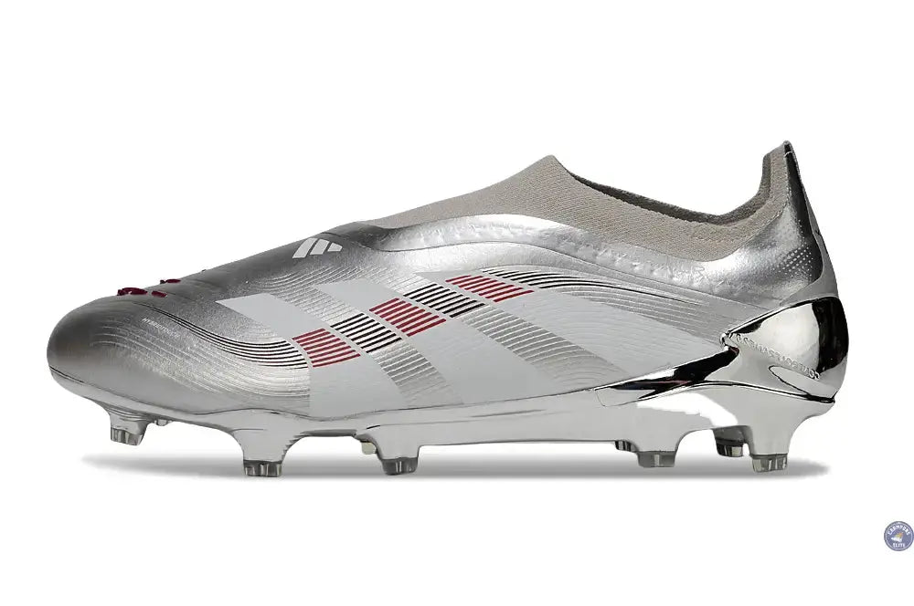 Predator 25 Laceless FG Bellingham - Argent/Bordeaux