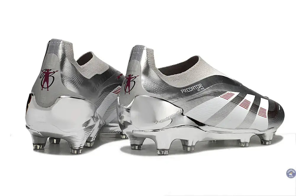 Predator 25 Laceless FG Bellingham - Argent/Bordeaux