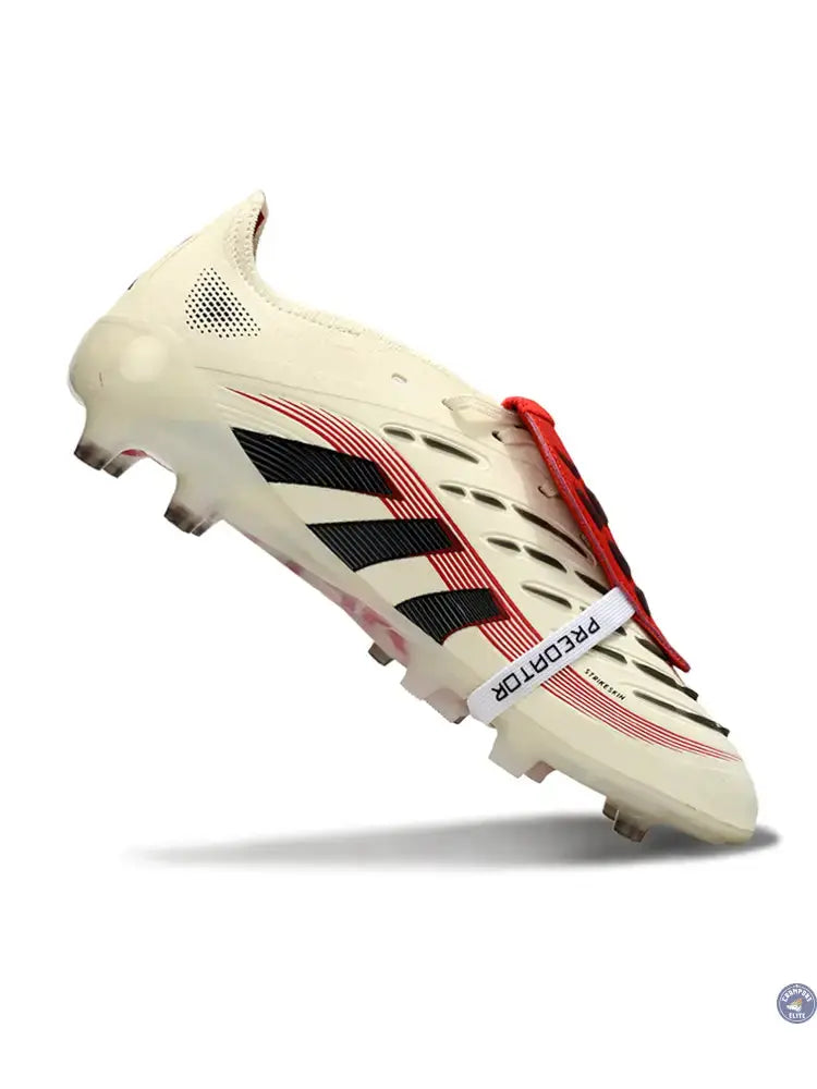 Predator Elite Fold-over Tongue AG Champagne - Blanc/Noir/Pure Ruby